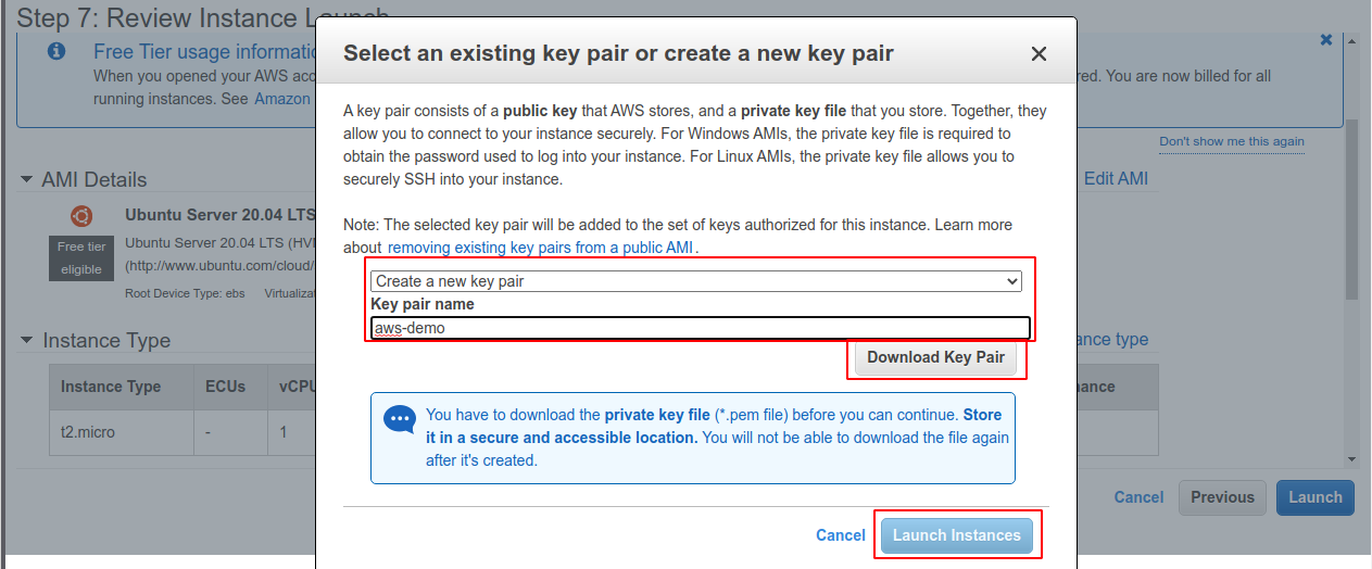 review and select key