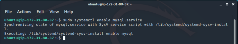 mysql enable