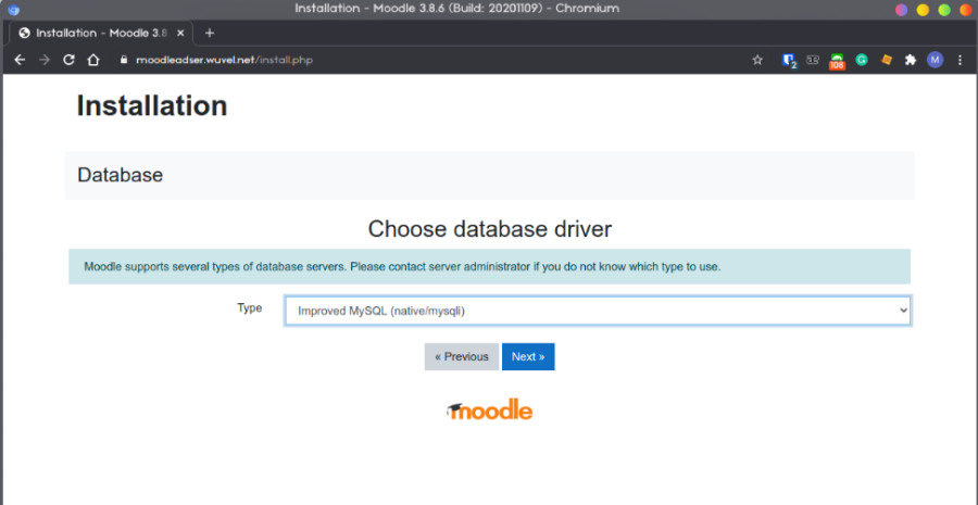 choose database driver