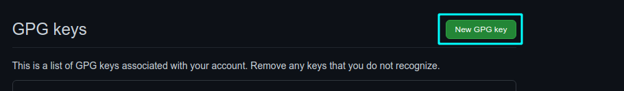 gpg add new github